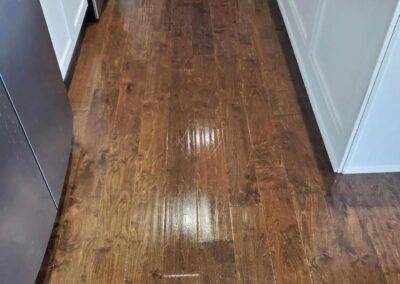 Hardwood floor after restoration